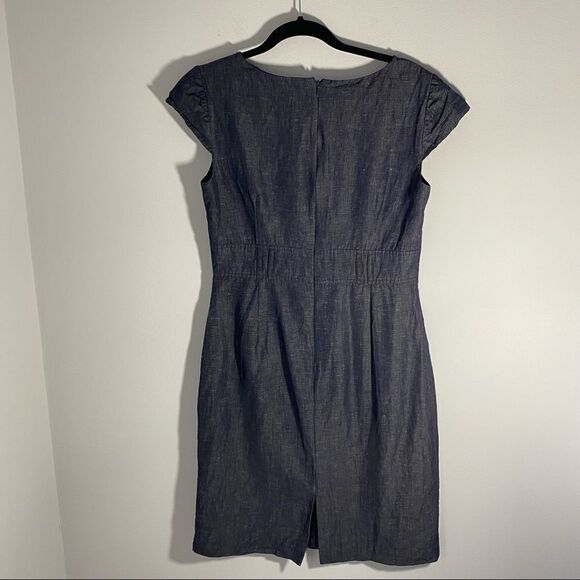 Tahari ASL Women’s Cap Sleeve Mini Denim Dress - Picture 4 of 5